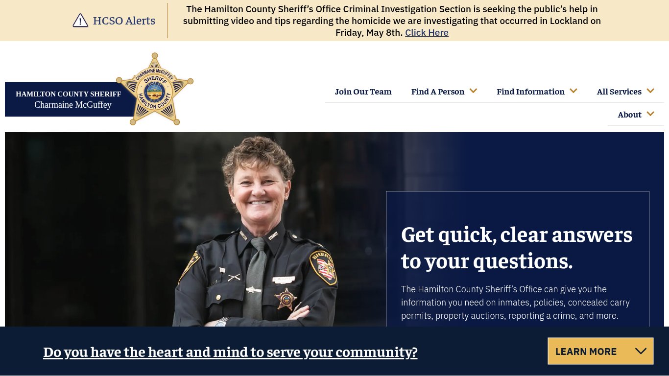 Hamilton County Justice Center Inmate Search